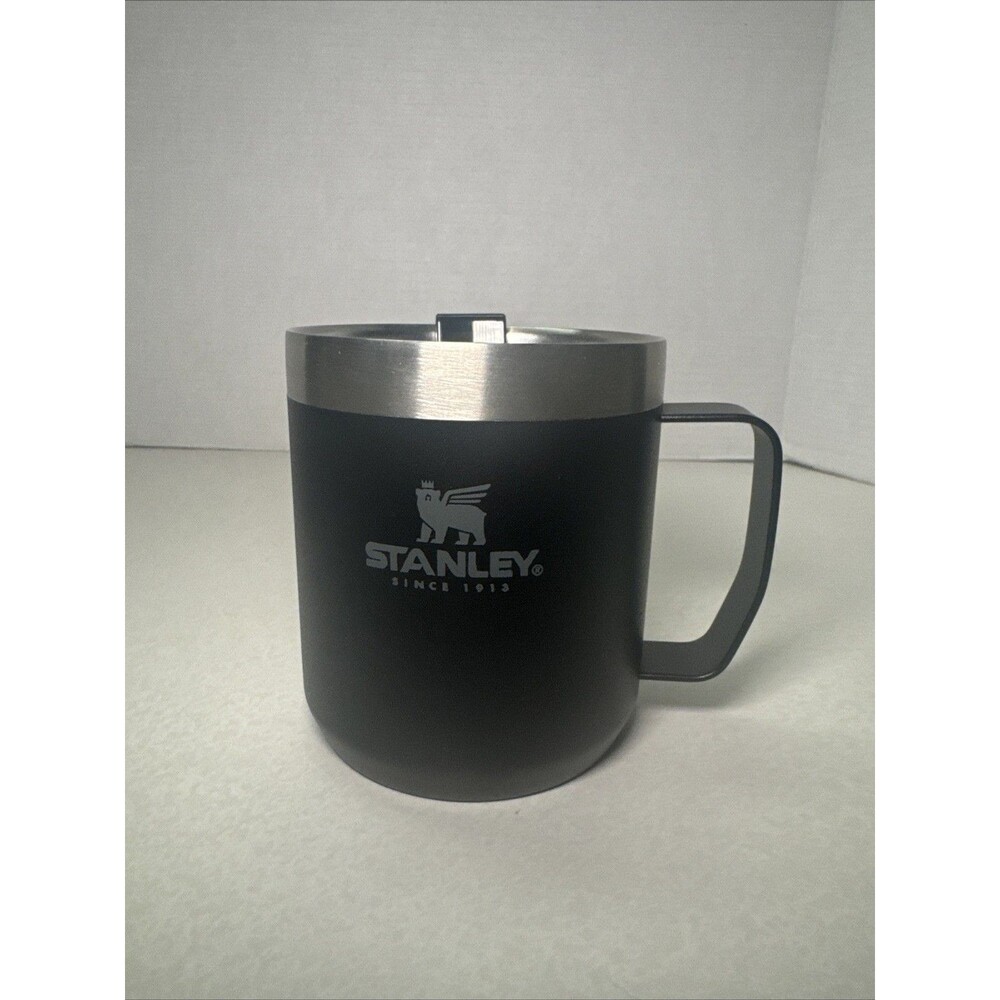 Stanley Classic Legendary Camp 12 oz Mug & Lid Matte Black Handle Coffee
